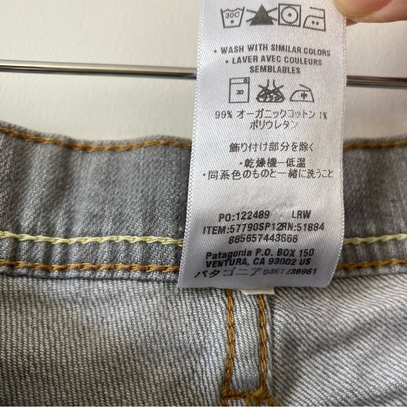 Patagonia Women’s Denim Shorties Size 28 Light Grey Wash - Picture 13 of 14